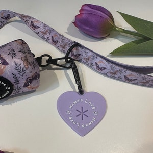 New Dog/Cat Heart poop bag holder Astral  Lavender  | Chien/Chat Coeur porte sac à déchet   Astral Lavander
