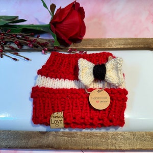 Nuovo scaldacollo per cani/gatti lavorato a mano rosso| Scaldacollo Snood Dog/Cat Knitting design rosso