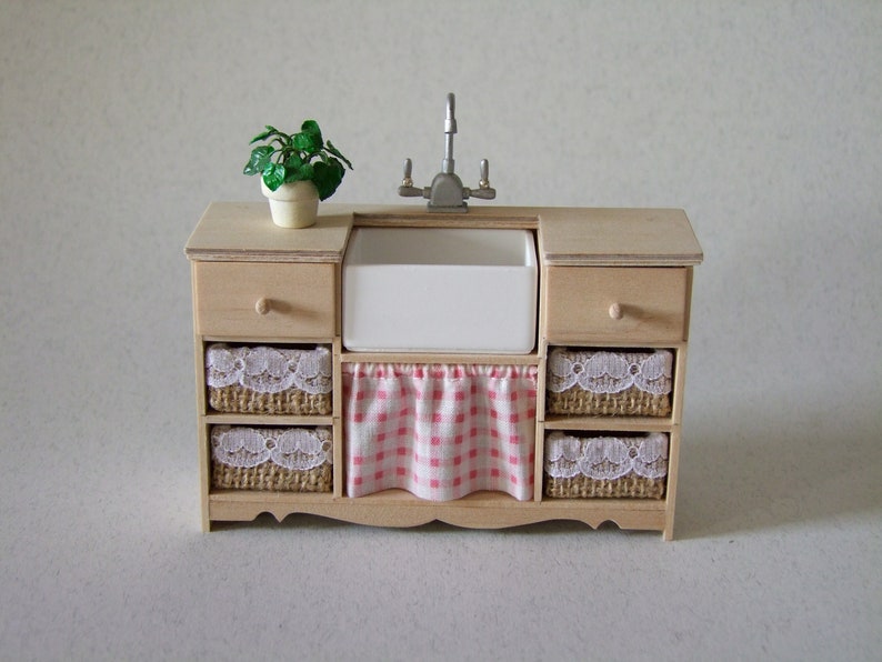 Dollhouse Miniature Unfinished Kitchen Sink 112 Scale Etsy