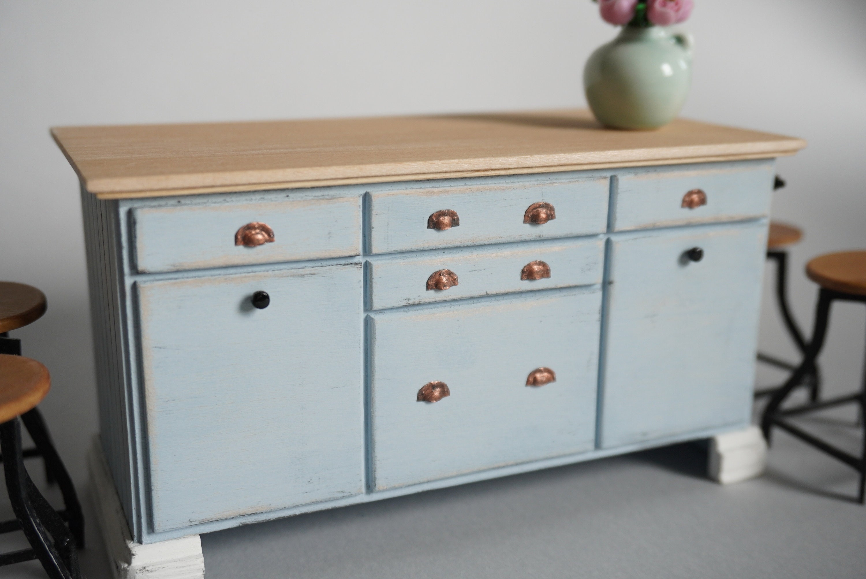 Miniature Kitchen Island 112 Scale Dollhouse Furniture Etsy