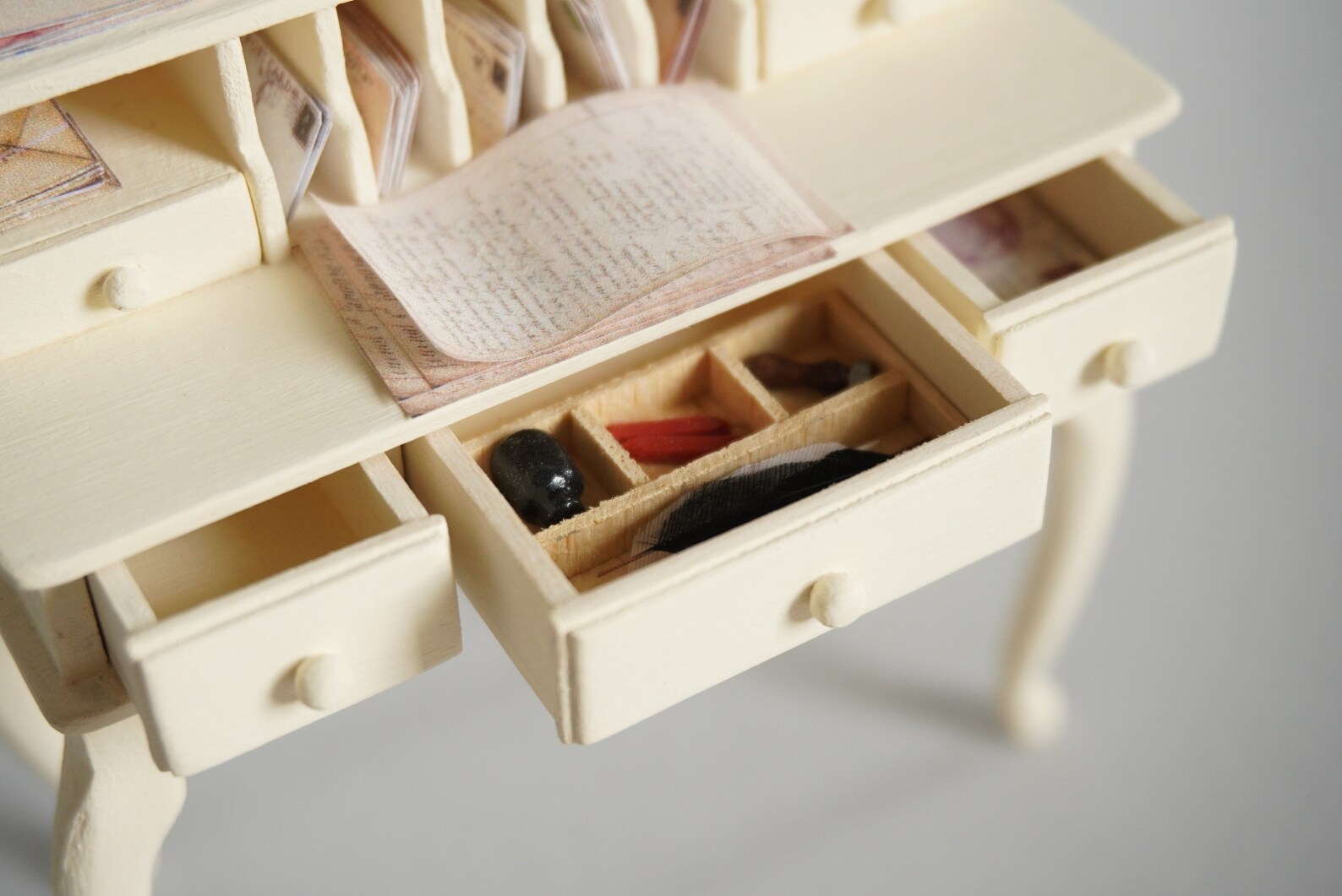 Miniature Writing Desk 112 Scale Dollhouse Furniture Etsy