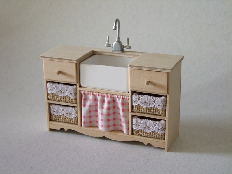Dollhouse Miniature Unfinished Kitchen Sink 112 Scale Etsy