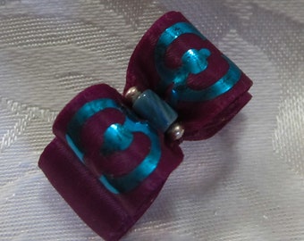 Yorkie Mid Size Topknot Bow for Show or Play Shih Tzu Maltese 78 Pure Illusion Dog Bow Watermelon