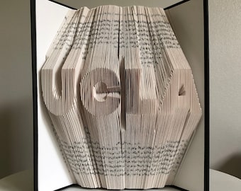 Custom Graduation Gift for Him or for Her - Personalized University College or High School Folded Book Art for Graduation