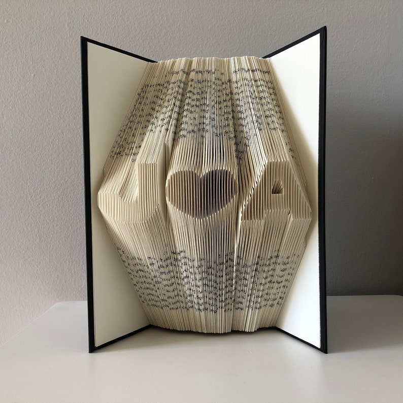 Custom Wedding Anniversary Gift for Her, for Wife or Girlfriend Personalized Anniversary Gift Folded Book Art 2 initials heart format image 4