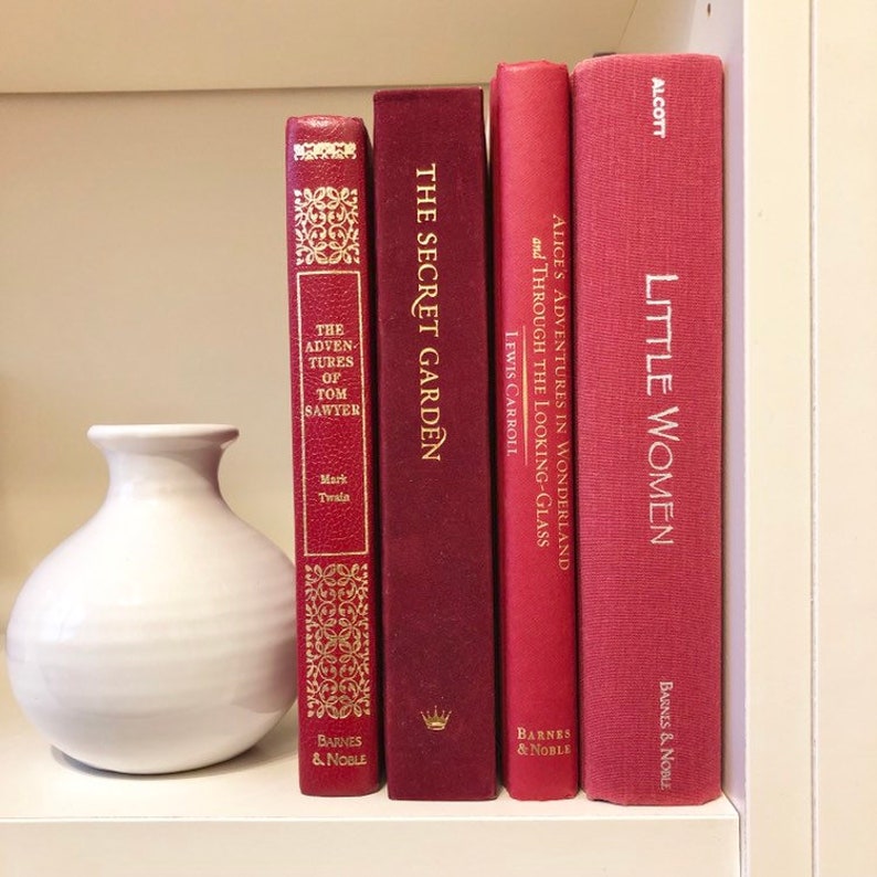Decorative Red Hardcover Childrens Books Four Literary Etsy