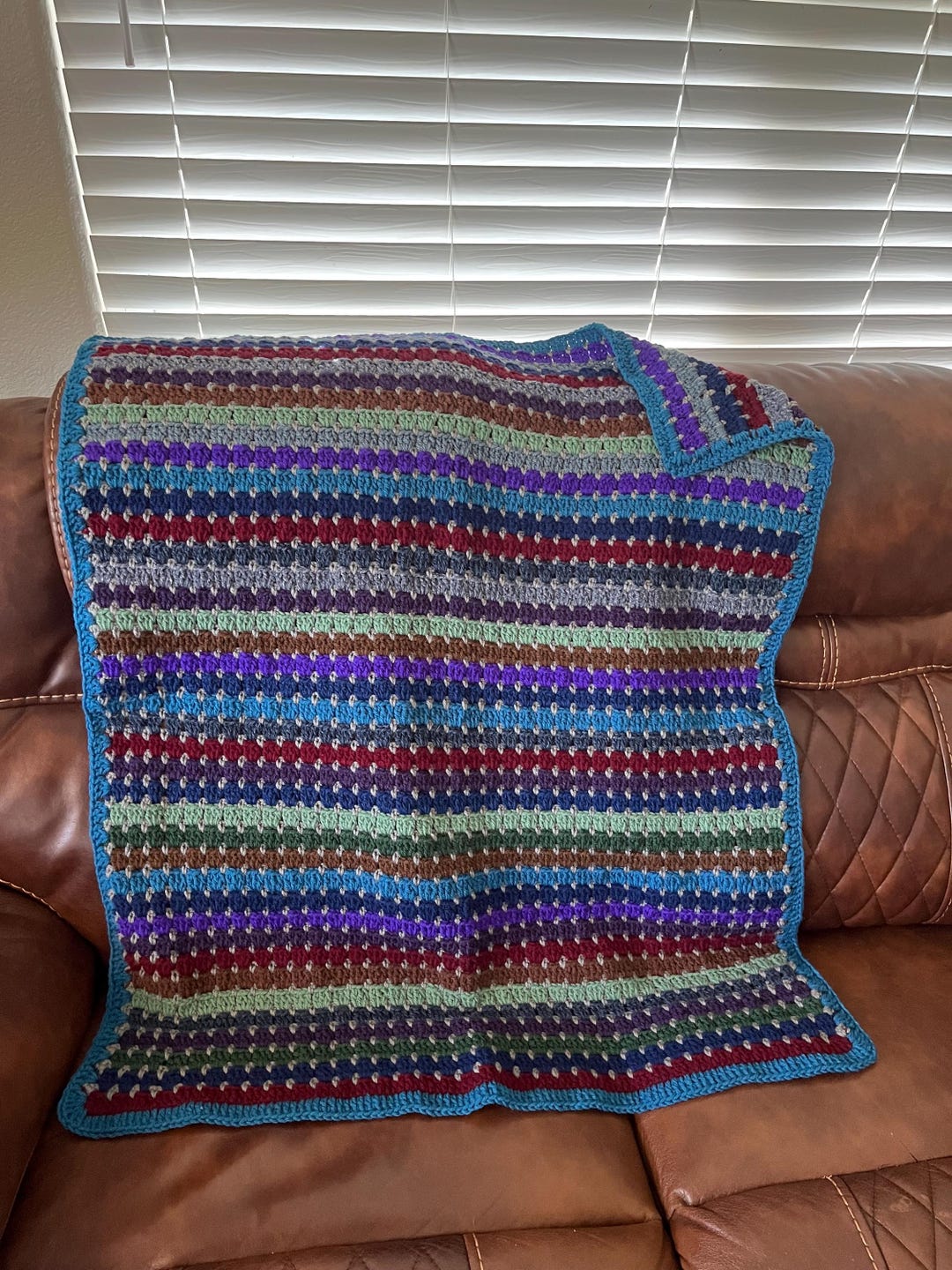 Bold Block Pattern Afghan - Etsy