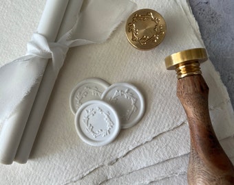 Botanical Wreath / Self Adhesive Wax Seal / Choice of Colours / Wax Seal Stamp / Wax Seal Sticker  / Wax Stamp / Sealing Wax / Envelope Seal