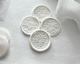 Flower Floral Pattern / Self Adhesive Wax Seal  / Wax Seal Stamp / Wax Seal Sticker  / Wax Stamp / Flowers / Summer