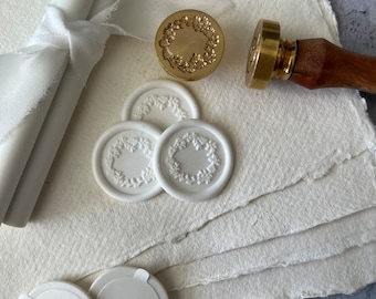 Botanical Wreath Spring / Self Adhesive Wax Seal / Choice of Colours / Wax Seal / Wax Seal Stickers  / Sealing Wax / Envelope Seal /