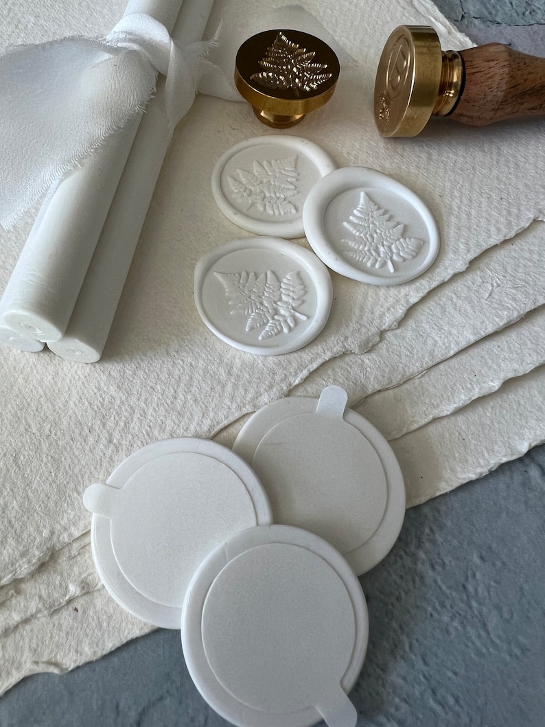 Fern Leaf Botanical / Self Adhesive Wax Seal / Choice of Colours / Wax Seal / Wax Seal Stickers / Wax Stamp / Sealing Wax / Envelope Seal / image 3