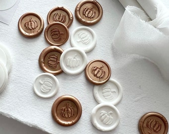 Pumpkin Mini 10mm Wax Seal / Self Adhesive Wax Seal / PSL Autumn Fall Halloween / Wax Seal Stamp / Wax Seal Sticker  / Wax Stamp /