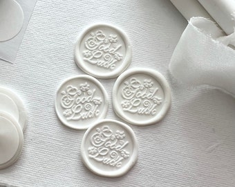 Good Luck / Self Adhesive Wax Seal  / Wax Seal Stamp / Wax Seal Sticker  / Wax Stamp / Lucky / Four Leaf Clover