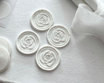 Rose Pattern / Self Adhesive Wax Seal  / Wax Seal Stamp / Wax Seal Sticker  / Wax Stamp / Floral Flower Rose Bud