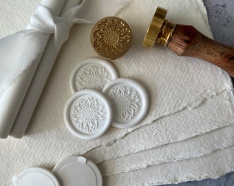 Sunflower / Self Adhesive Wax Seal / Choice of Colours / Wax Seal Stamp / Wax Seal Stickers  / Wax Stamp / Sealing Wax / Envelope Seal /