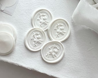 Cupid Oval 3D Wax Seal / Self Adhesive Wax Seal / Choice of Colours / Wax Seal / Wax Seal Stickers  / Sealing Wax / Envelope Seal / Love