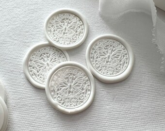 Butterfly Intricate Pattern / Self Adhesive Wax Seal  / Wax Seal Stamp / Wax Seal Sticker  / Wax Stamp /