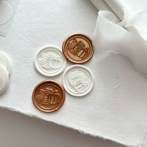 Pumpkin Fall PSL Autumn Wax Seal / Self Adhesive Wax Seal  / Wax Seal Stamp / Wax Seal Sticker  / Wax Stamp / Cosy / Halloween Spooky