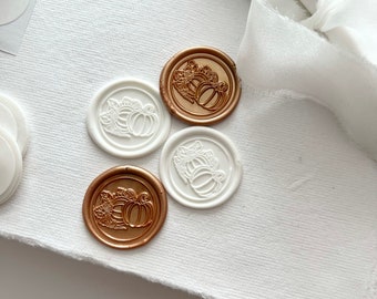 Pumpkin Fall PSL Autumn Wax Seal / Self Adhesive Wax Seal  / Wax Seal Stamp / Wax Seal Sticker  / Wax Stamp / Cosy / Halloween Spooky