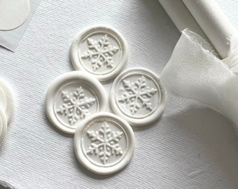 Snowflake Snow  / Self Adhesive Wax Seal / Christmas Xmas / Wax Seal Stamp / Wax Seal Sticker  / Wax Stamp / North Pole / Merry Christmas