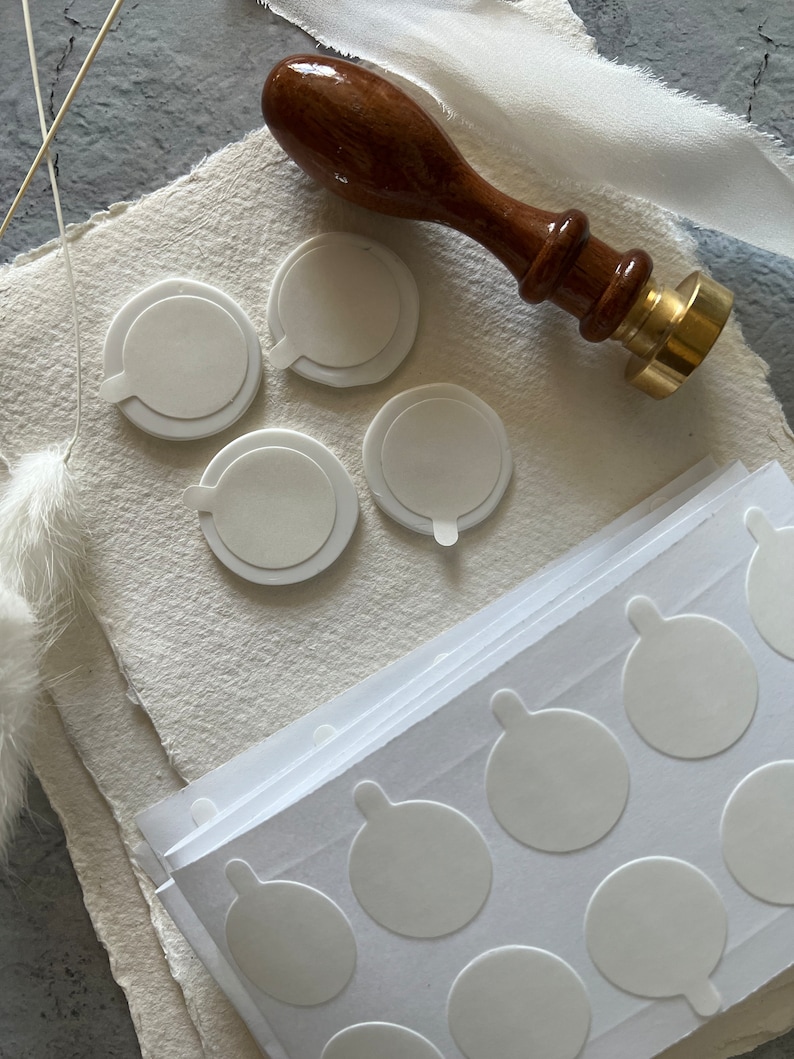 Self Adhesive Backing Stickers, 25mm Circle Wax Seal Backing Stickers