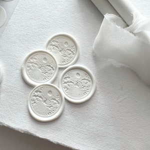 Sun & Moon / Self Adhesive Wax Seal / Wax Seal Stamp / Wax Seal Sticker / Wax Stamp / Seasons / Weather / Clouds image 1