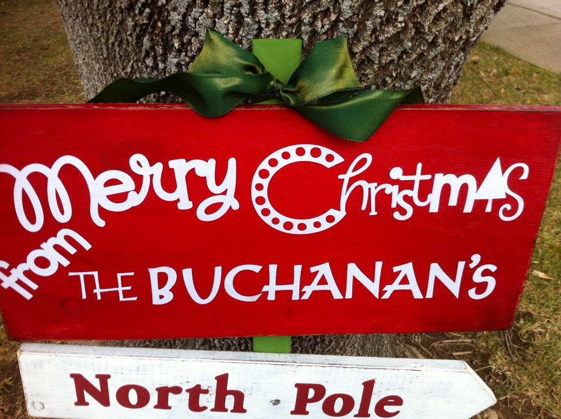 Merry Christmas yard sign Etsy