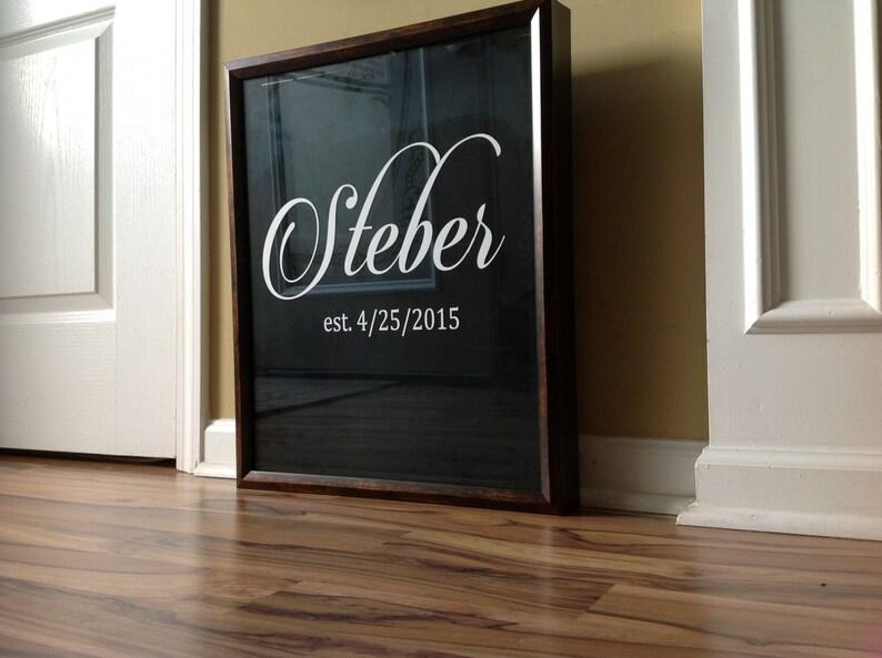 Large Wine Cork Holder Wall Décor Personalized Last Name Shadow Box Display Case Wooden Wedding Gift