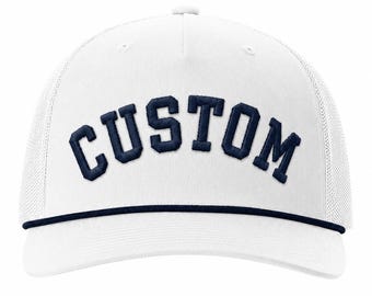 Richardson Custom Puff Embroidery Hat, 3D Puff Hat, Custom Rope Snapback, Arched Embroidery Hat, Golf Hat, Personalized Hat