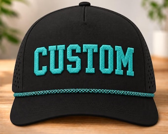 Custom Puff Embroidery Hat, 3D Puff Hat, Custom Rope Snapback, Arched Embroidery Hat, Golf Hat, Personalized Hat
