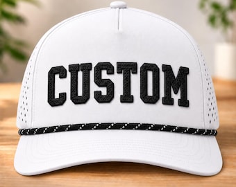 Custom Puff Embroidery Hat, 3D Puff Hat, Custom Rope Snapback, Arched Embroidery Hat, Golf Hat, Personalized Hat