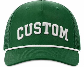 Richardson Custom Puff Embroidery Hat, 3D Puff Hat, Custom Rope Snapback, Arched Embroidery Hat, Golf Hat, Personalized Hat