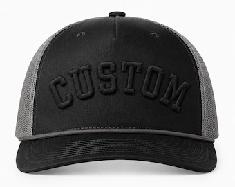 Richardson Custom Puff Embroidery Hat, 3D Puff Hat, Custom Rope Snapback, Arched Embroidery Hat, Golf Hat, Personalized Hat