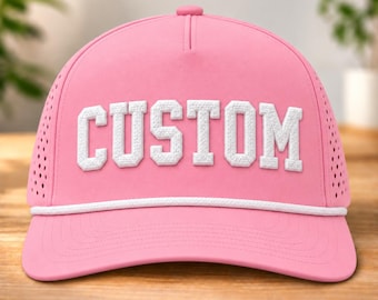 Custom Puff Embroidery Hat, 3D Puff Hat, Custom Rope Snapback, Arched Embroidery Hat, Golf Hat, Personalized Hat
