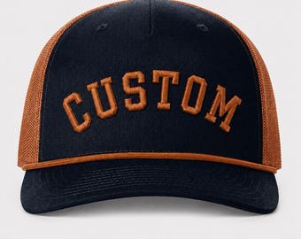 Richardson Custom Puff Embroidery Hat, 3D Puff Hat, Custom Rope Snapback, Arched Embroidery Hat, Golf Hat, Personalized Hat