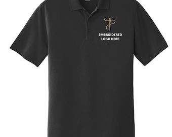 Custom Embroidered Polo Shirt with Logo | Custom Logo Performance Polo | Company Uniform | Business Logo Polo | XS–6XL