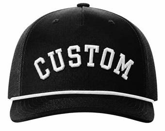 Richardson Custom Puff Embroidery Hat, 3D Puff Hat, Custom Rope Snapback, Arched Embroidery Hat, Golf Hat, Personalized Hat