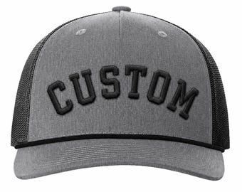 Richardson Custom Puff Embroidery Hat, 3D Puff Hat, Custom Rope Snapback, Arched Embroidery Hat, Golf Hat, Personalized Hat