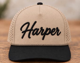 Custom Puff Kids or Adult Embroidered Hat, 3D Puff Hat, Custom Rope Snapback, Arched Embroidery Hat, Golf Hat, Personalized Hat