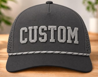 Custom Puff Embroidery Hat, 3D Puff Hat, Custom Rope Snapback, Arched Embroidery Hat, Golf Hat, Personalized Hat