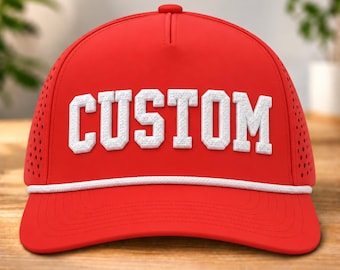 Custom Puff Embroidery Hat, 3D Puff Hat, Custom Rope Snapback, Arched Embroidery Hat, Golf Hat, Personalized Hat