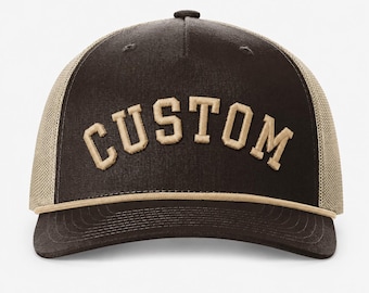 Richardson Custom Puff Embroidery Hat, 3D Puff Hat, Custom Rope Snapback, Arched Embroidery Hat, Golf Hat, Personalized Hat