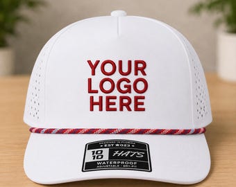 Custom Logo Hat, Embroidered Rope 3D Puff Hat, Custom Rope Snapback, Arched Embroidery Hat, Golf Hat, Personalized Hat