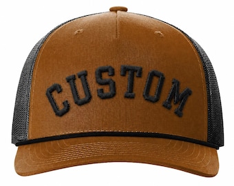 Richardson Custom Puff Embroidery Hat, 3D Puff Hat, Custom Rope Snapback, Arched Embroidery Hat, Golf Hat, Personalized Hat