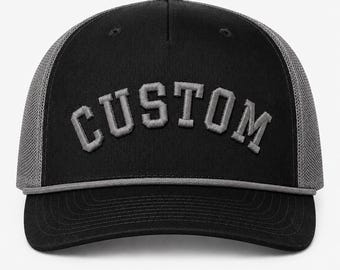 Richardson Custom Puff Embroidery Hat, 3D Puff Hat, Custom Rope Snapback, Arched Embroidery Hat, Golf Hat, Personalized Hat