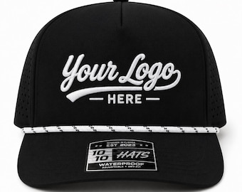 Custom Logo Golf Rope Embroidered Hat, 3D Puff Hat, Custom Rope Snapback, Arched Embroidery Hat, Golf Hat, Personalized Hat