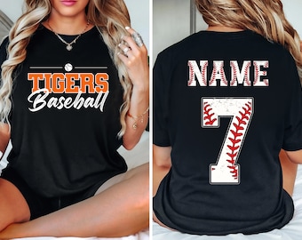 Koszulka baseballowa z nadrukiem dwustronnym, nazwa własna, numer własny, drużyna własna, koszulka baseballowa dla mamy, przód i tył, koszulka baseballowa bez rękawów