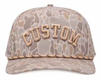 Cappello a sbuffo personalizzato con ricamo, cappello a sbuffo 3D, snapback personalizzato con cordino, cappello a sbuffo con ricamo arcuato, cappello da golf, cappello personalizzato