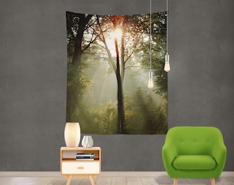Sunbeam Tree Tapestry Wall Hanging, Bohemian Decor