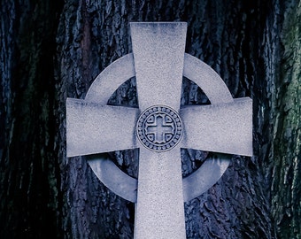 Gothic Celtic Cross Photograph, Cemetery Art Print